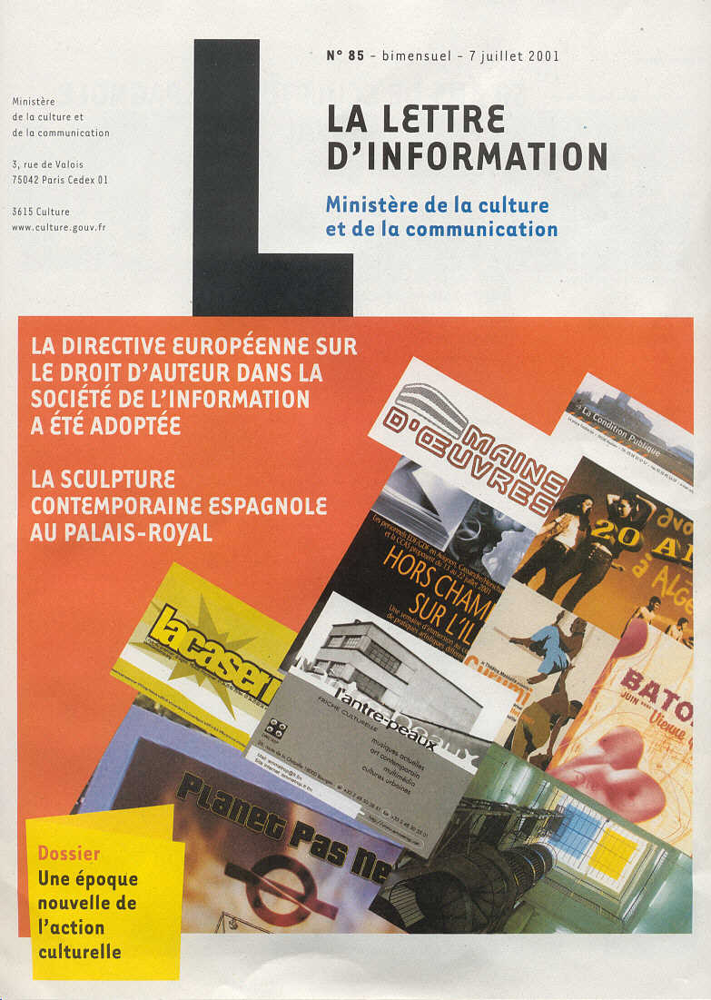 LA LETTRE D'INFORMATION 85 JUILLET 2001